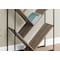 Monarch Specialties Bookshelf, Bookcase, Etagere, 3 Tier, 60"H, Office, Bedroom, Metal, Laminate, Brown, Black I 2201 - alternate 4